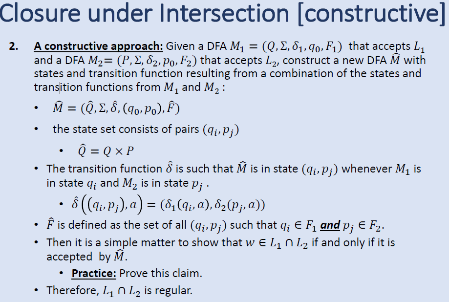 Solved Closure under Intersection constructive 2. A Chegg