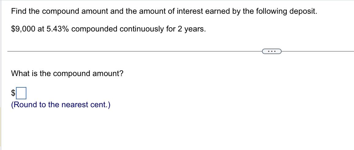 Solved Find The Compound Amount And The Amount Of Interest | Chegg.com