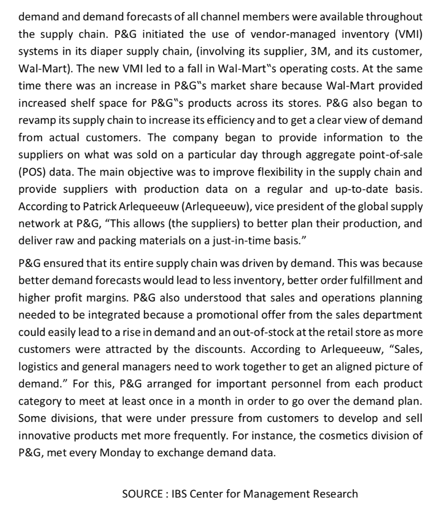 Solved 1. What steps did P\&G take to reduce the impact of | Chegg.com