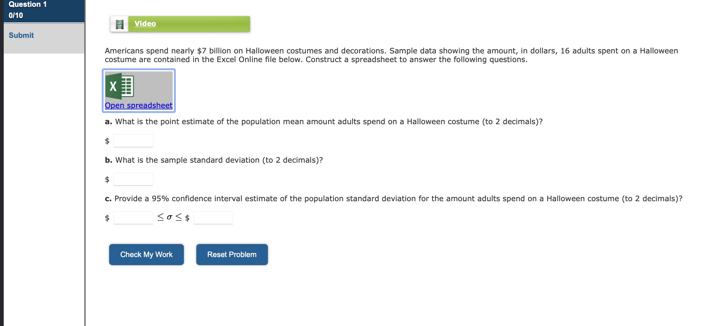 Solved Americans spend nearly $7 billion on Halloween | Chegg.com
