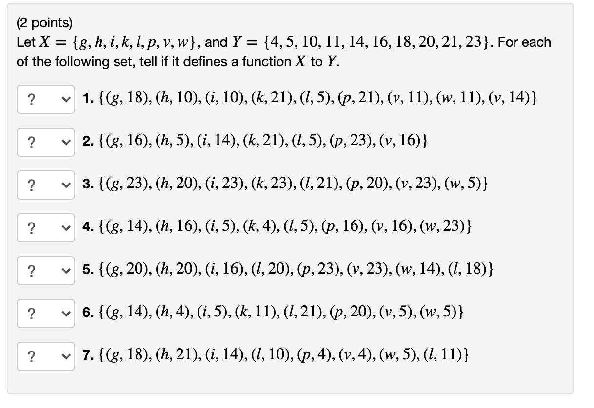 Solved 2 Points Let X G H I K L P V W And Y Chegg Com