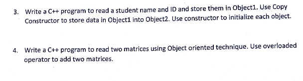 Solved 3. Write a C++ program to read a student name and ID | Chegg.com