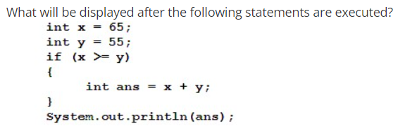 Solved What will be displayed after the following statements | Chegg.com