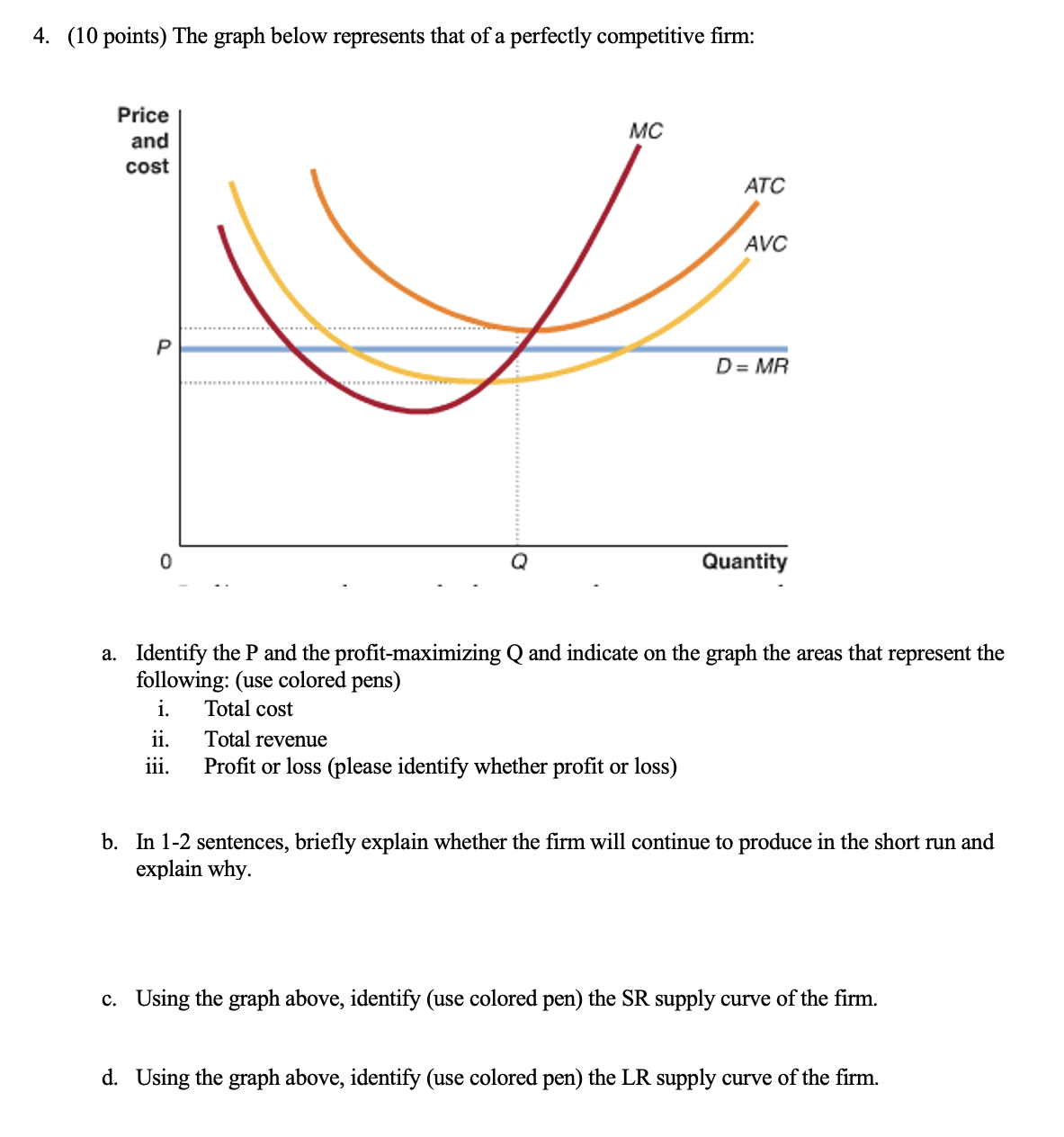 Solved 4. (10 points) The graph below represents that of a | Chegg.com