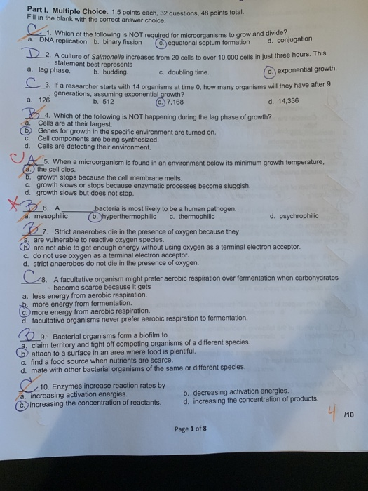 Solved correct the ones marked wrong, and explain why they | Chegg.com