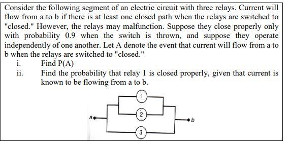 Solved Consider the following segment of an electric circuit