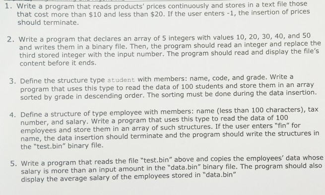 Solved 1. Write a program that reads products' prices | Chegg.com