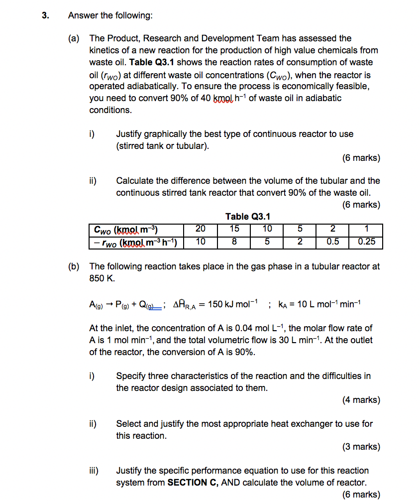 Solved 3. Answer The Following: (a) The Product, Research 