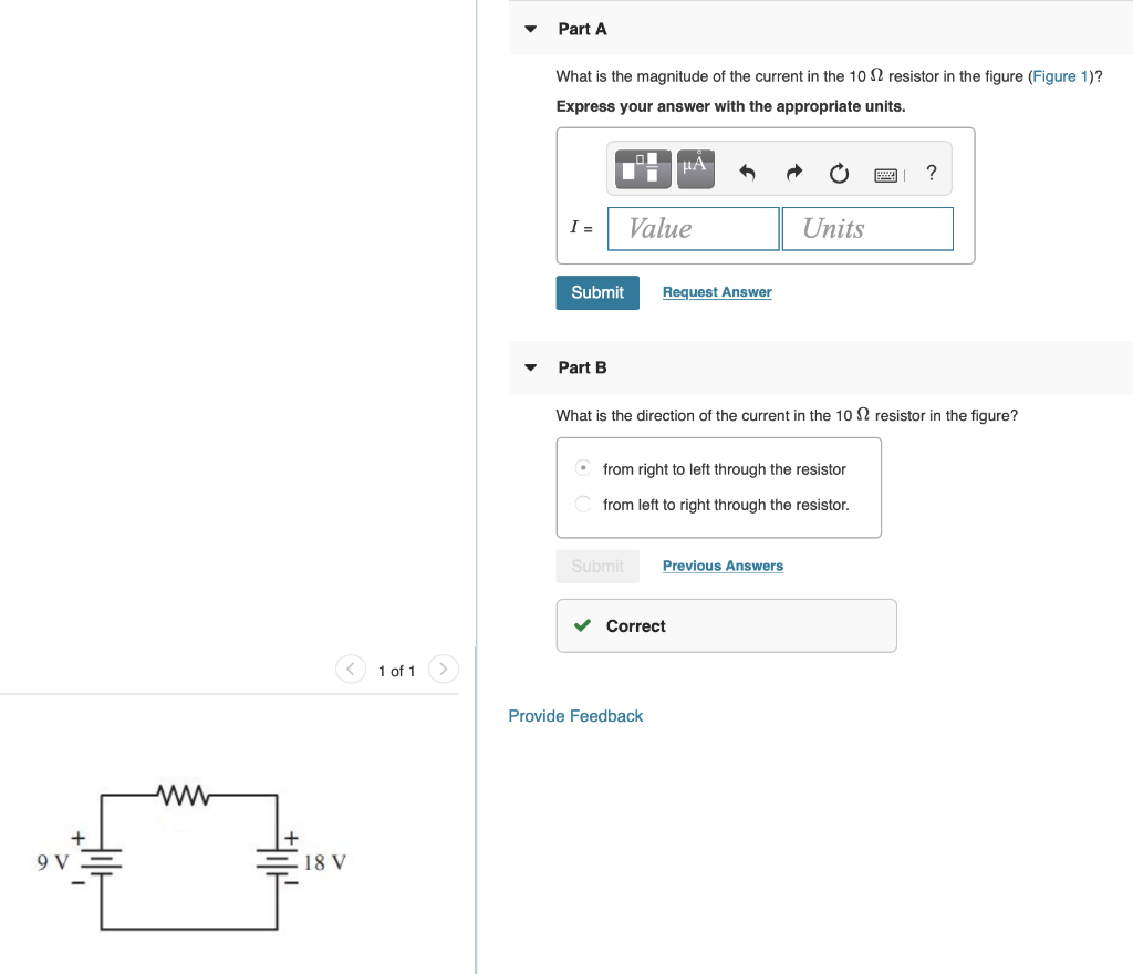 Solved Part A What Is The Magnitude Of The Current In The 10 | Chegg.com