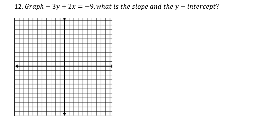 solved-12-graph-3y-2x-9-what-is-the-slope-and-the-y-chegg