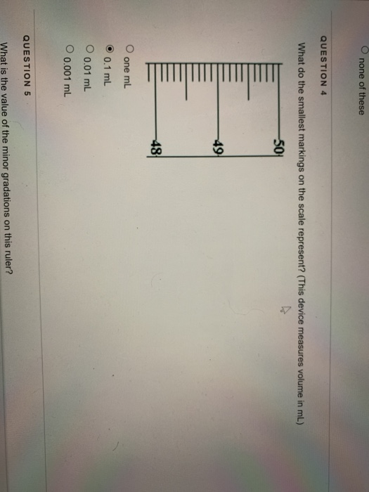 Solved O None Of These QUESTION 4 What Do The Smallest Chegg