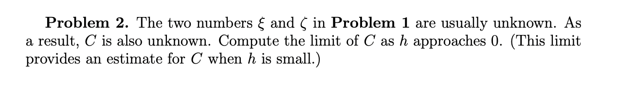 Problem 1. The central difference approximation for | Chegg.com