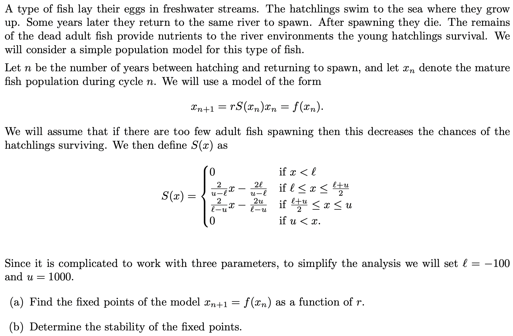 Solved A type of fish lay their eggs in freshwater streams.