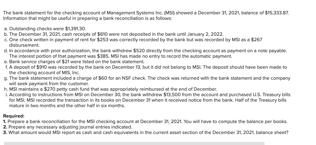 solved-the-bank-statement-for-the-checking-account-of-chegg