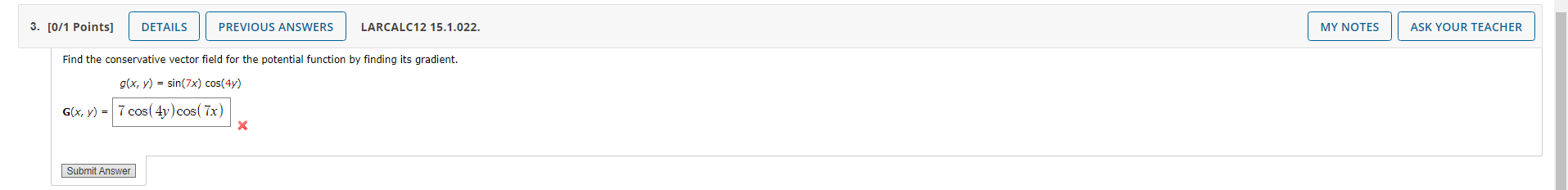 Solved Find the conservative vector field for the potential | Chegg.com