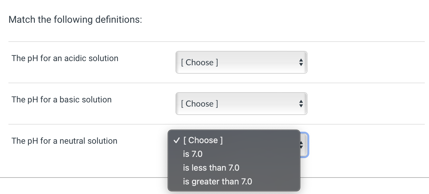 the ph of a solution is determined by which of the following