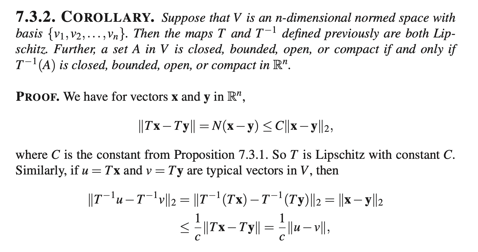 Solved B. Let T be the invertible linear map from Corollary