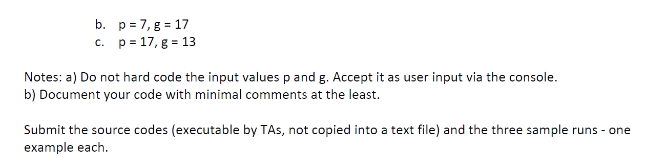 Solved Exercise 1: Emulate Diffie Hellamn exchange in | Chegg.com
