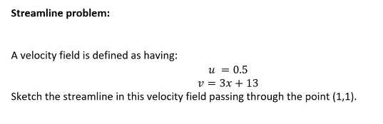 Streakline Example Problem Solved Streamline problem: A velocity field is defined as | Chegg.com