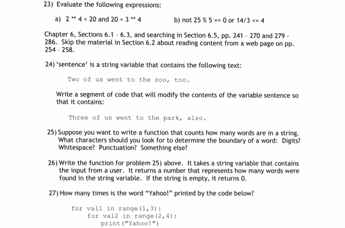 Solved code from 17) use for solving 19): sum =0 count | Chegg.com