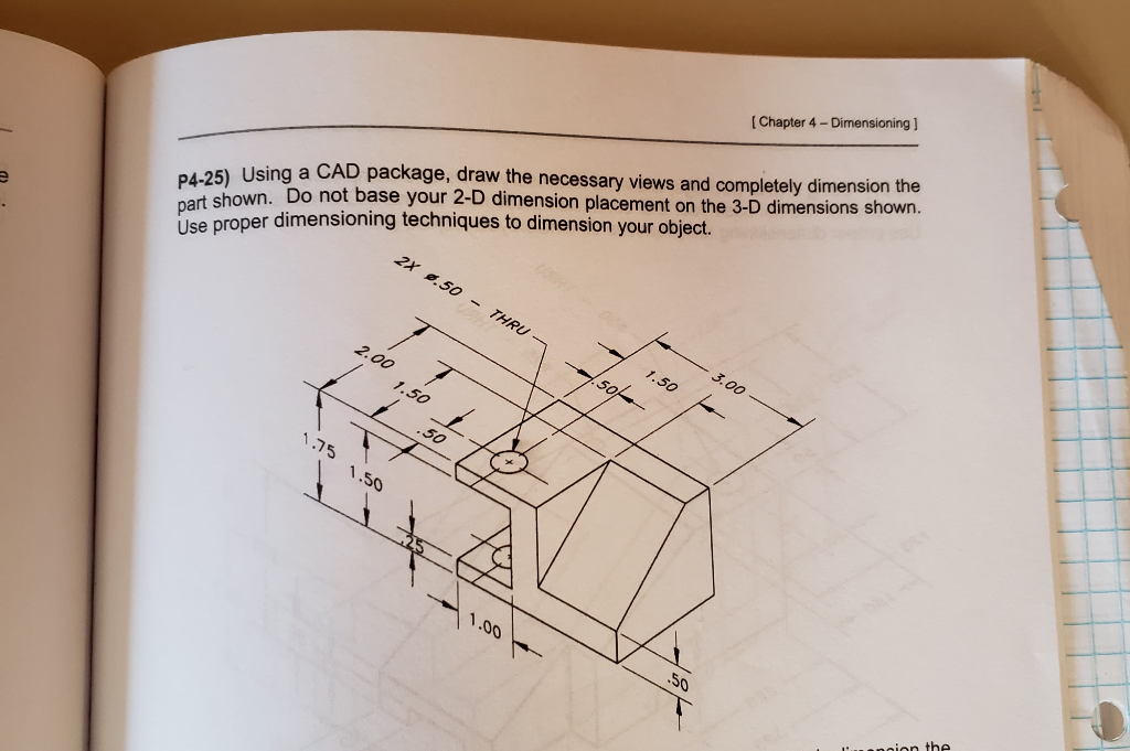 Solved Chapter 4 Dimensioning P4 25 Using A Cad