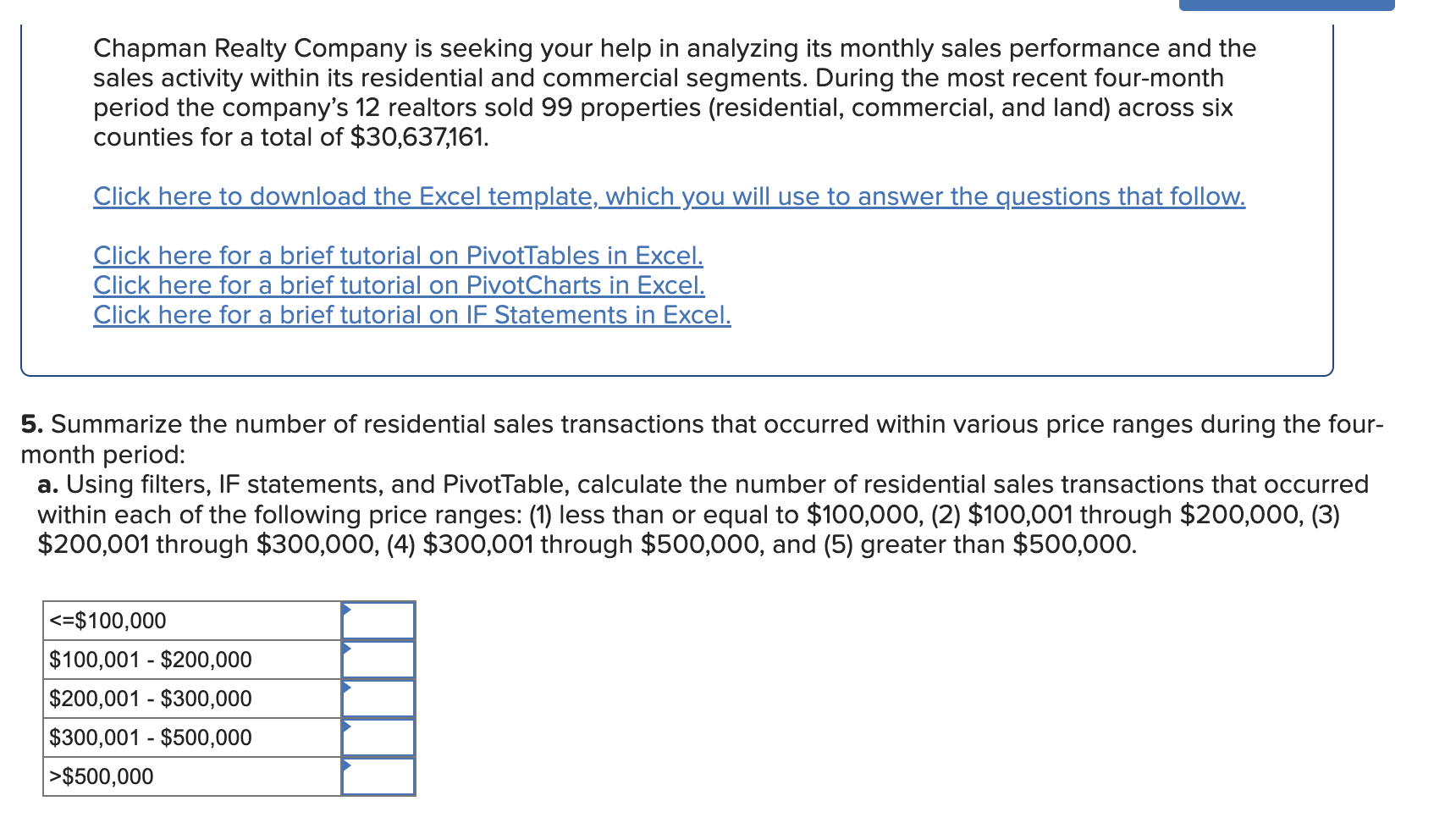 Chapman Realty Company is seeking your help in