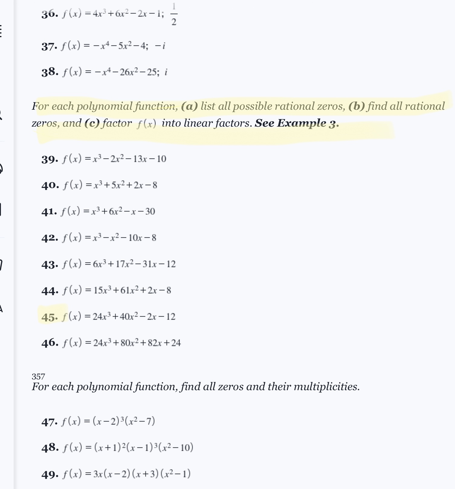 f x )= x 3 6x 2 9x 4