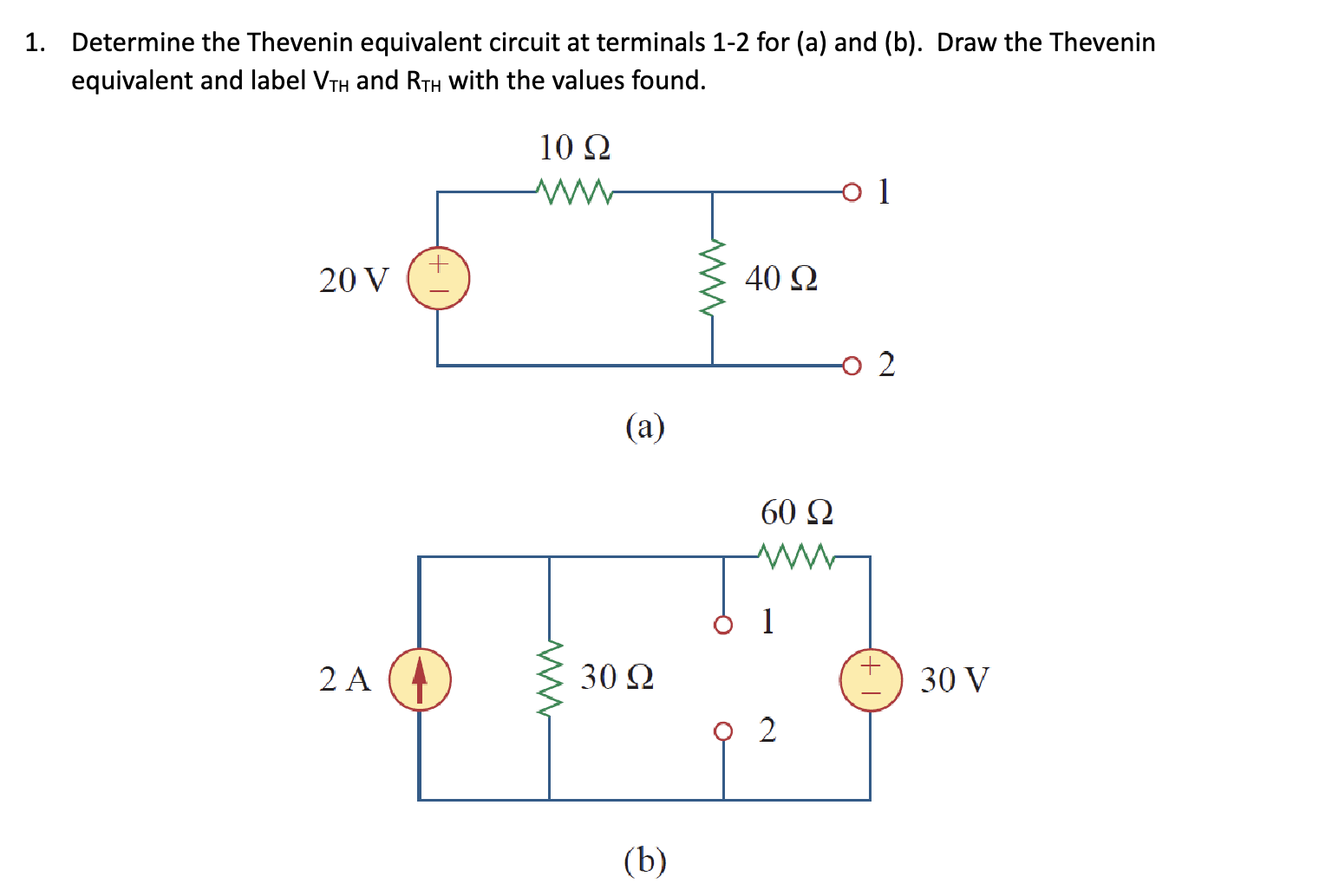 Solved Determine the Thevenin equivalent circuit at | Chegg.com