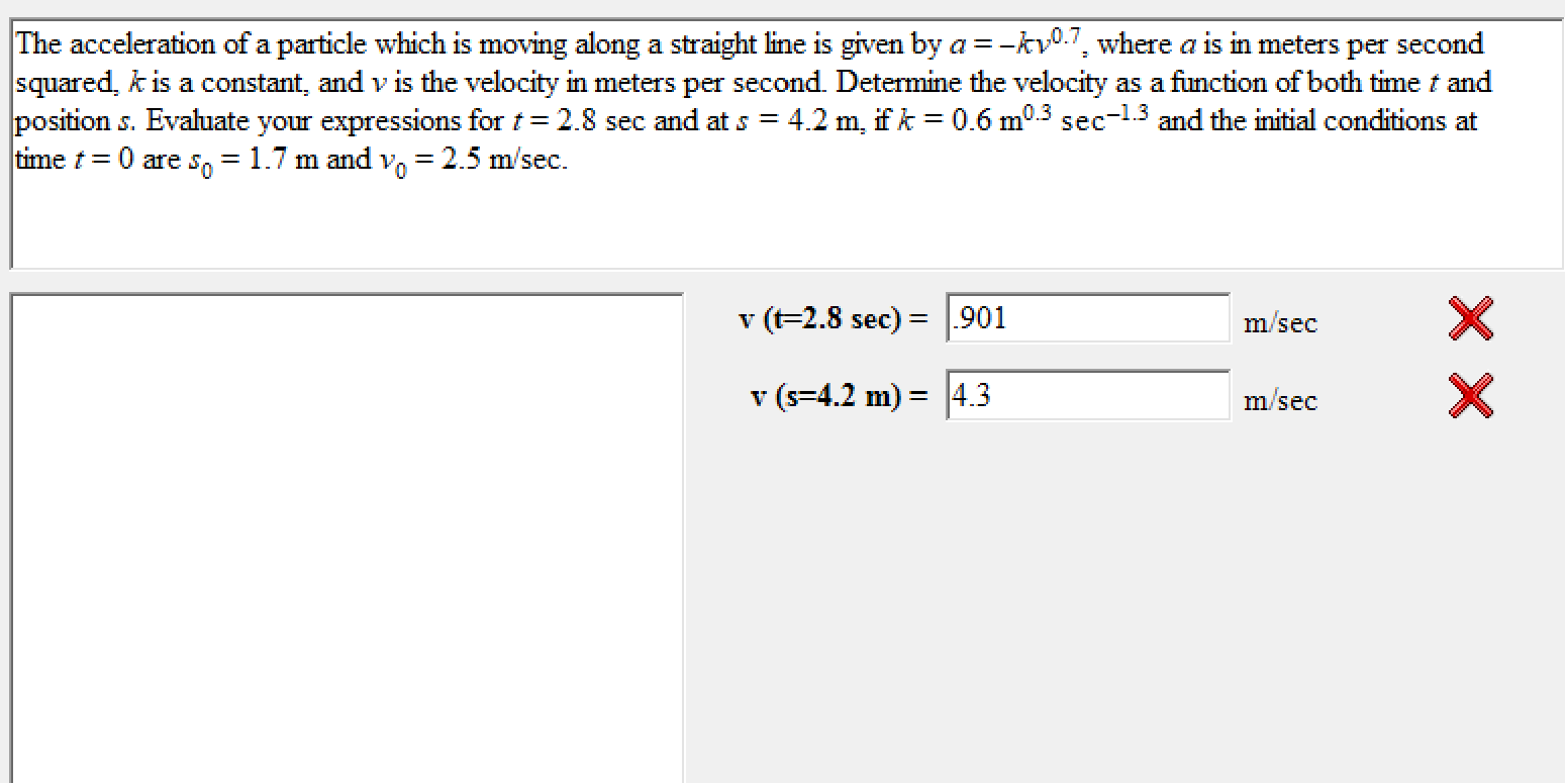Solved The acceleration of a particle which is moving along