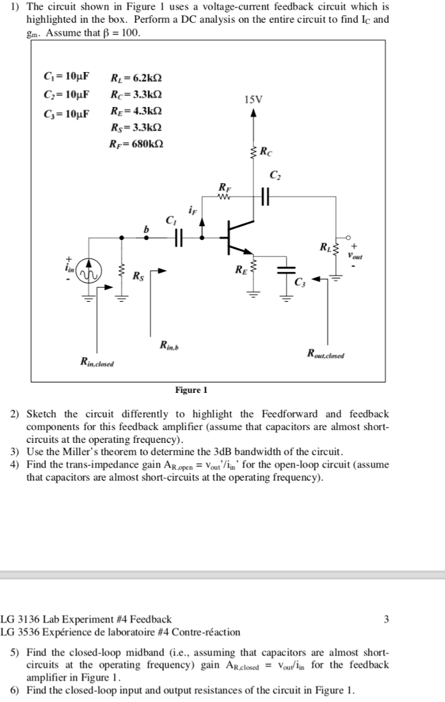 Solved 1) The circuit shown in Figure 1 uses a | Chegg.com