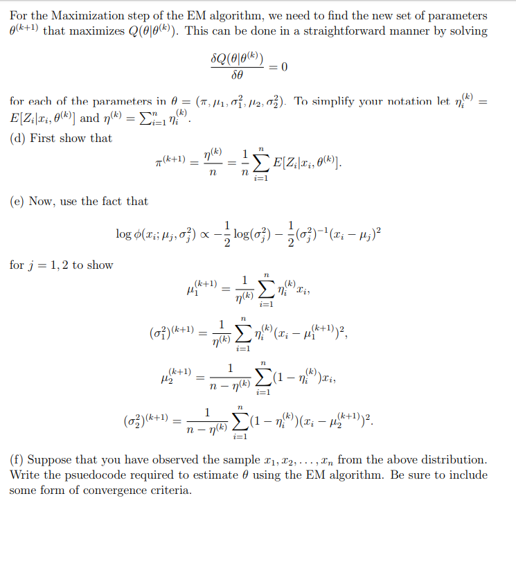 Solved 2. Consider the following mixture of two normal | Chegg.com
