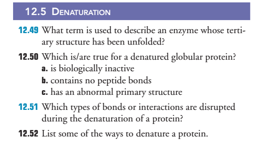 Solved 12.49 What term is used to describe an enzyme whose | Chegg.com