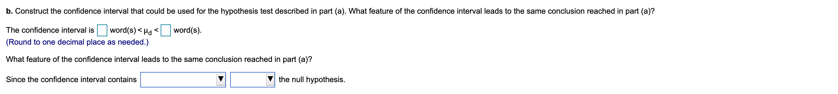 Solved Drop down options. First: greater than/less than or | Chegg.com