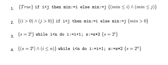 Solved Computer Science, axiomatic semantics. Check that the | Chegg.com