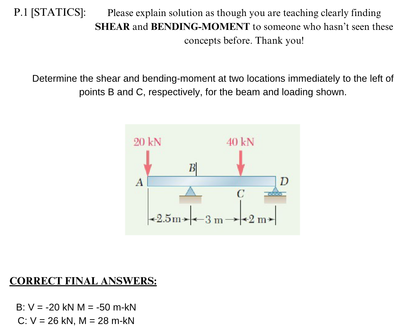 Solved P.1 [STATICS]: Please Explain Solution As Though You | Chegg.com