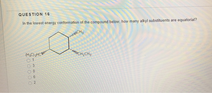 Solved In The Lowest Energy Conformation Of The Compound | Chegg.com