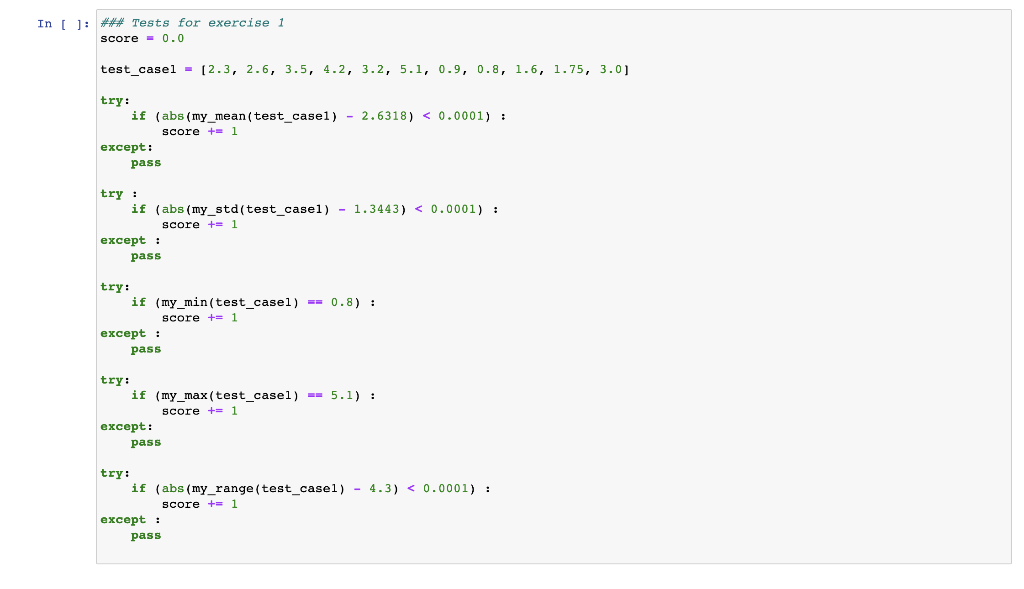 Solved Exercise 1: Some statistical functions In this | Chegg.com