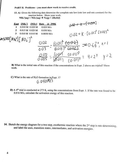 Solved Given the following data determine the complete rate | Chegg.com