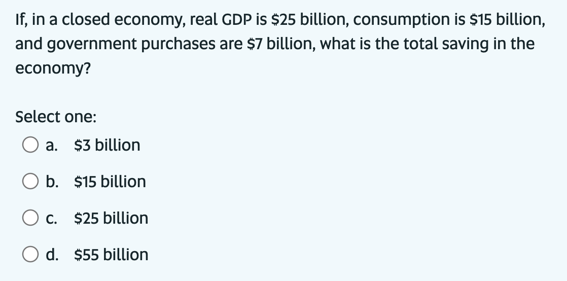 Solved An increase in the real interest rate will: Select | Chegg.com