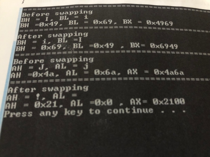 Solved Code has a logic error in the _asm part of the part | Chegg.com