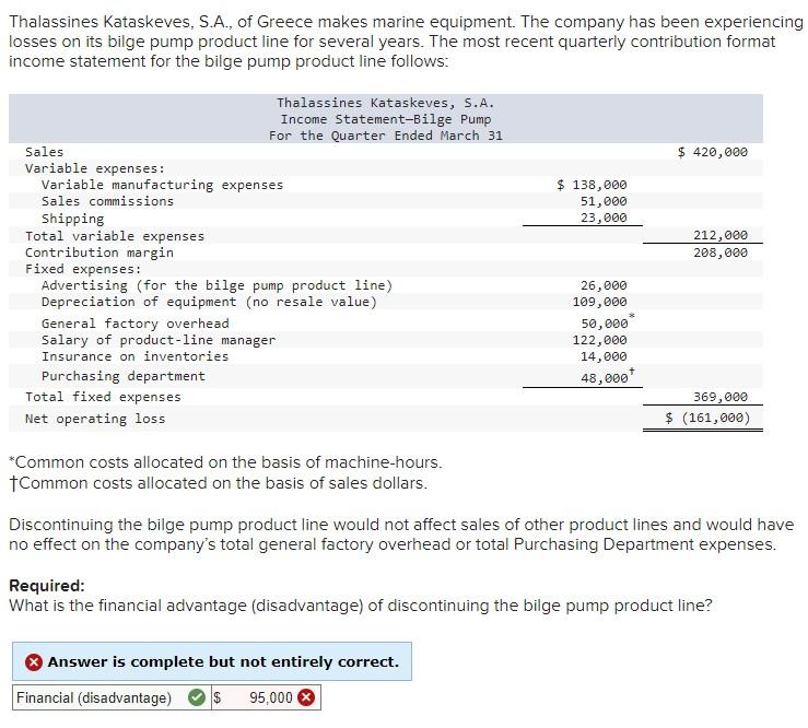 Solved Thalassines Kataskeves, S.A., of Greece makes marine
