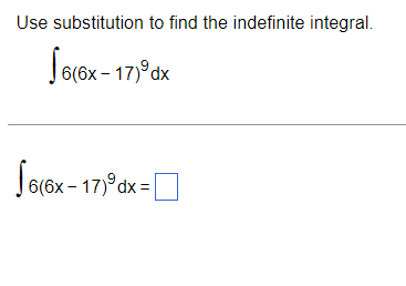 Solved Use Substitution To Find The Indefinite 