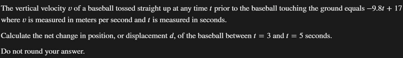 Solved The vertical velocity v of a baseball tossed straight | Chegg.com