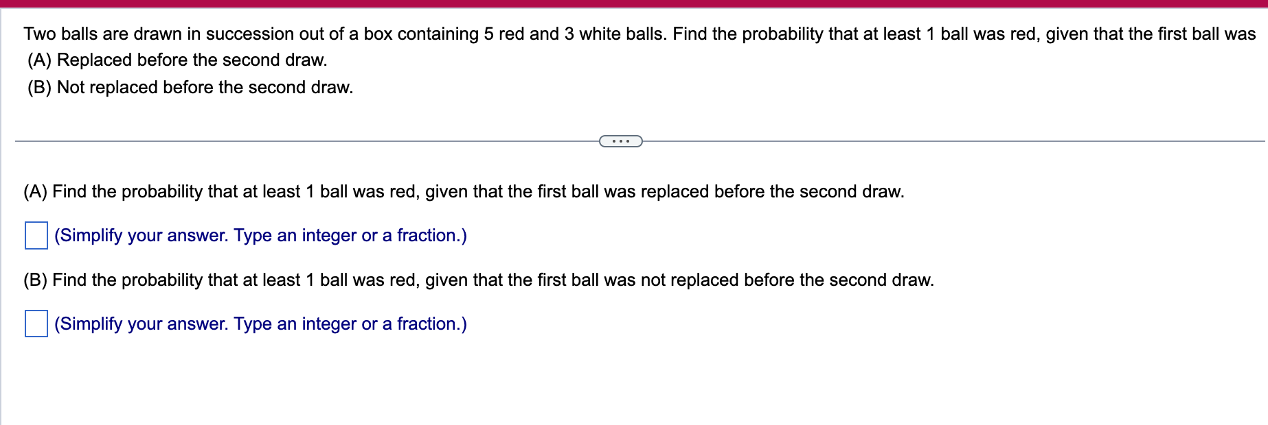 Solved Two Balls Are Drawn In Succession Out Of A Box | Chegg.com