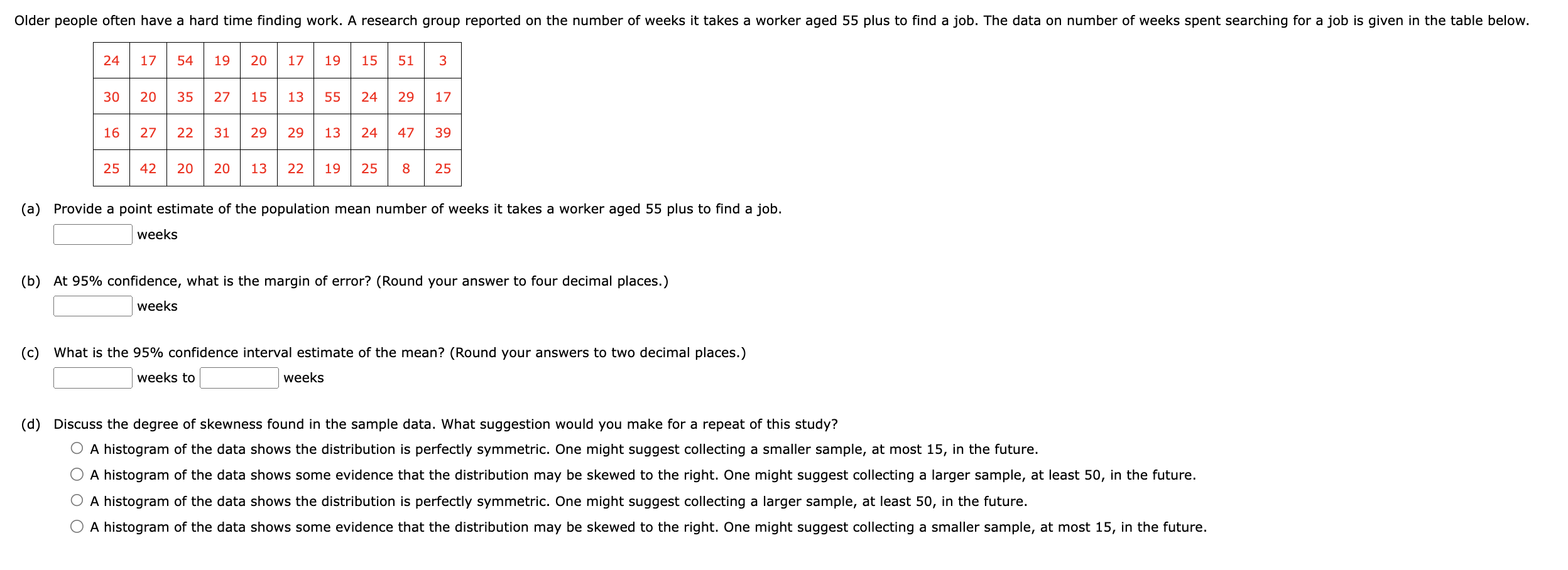 Solved (a) Provide a point estimate of the population mean
