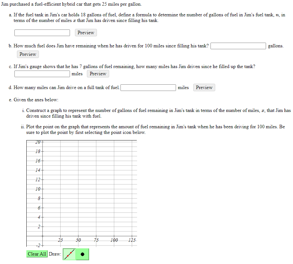 Solved Jim purchased a fuelefficient hybrid car that gets