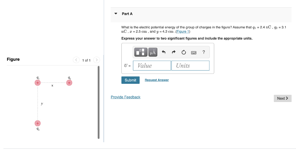 Solved What is the electric potential energy of the group of | Chegg.com