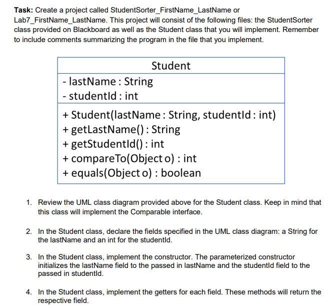 Solved Task: Create a project called | Chegg.com