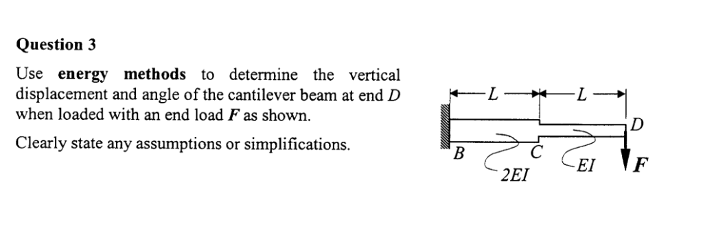 Solved Question 3 Use energy methods to determine the | Chegg.com