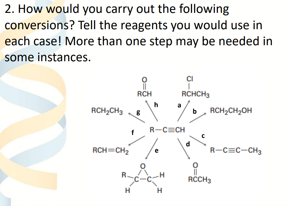 Solved 1. How would you carry out the following | Chegg.com